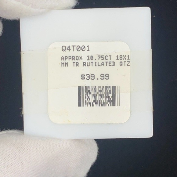 Faceted Trillion Gold Rutilated Quartz - 10.75ct - JTV - ESTATE SALE FIND - Picture 8 of 8